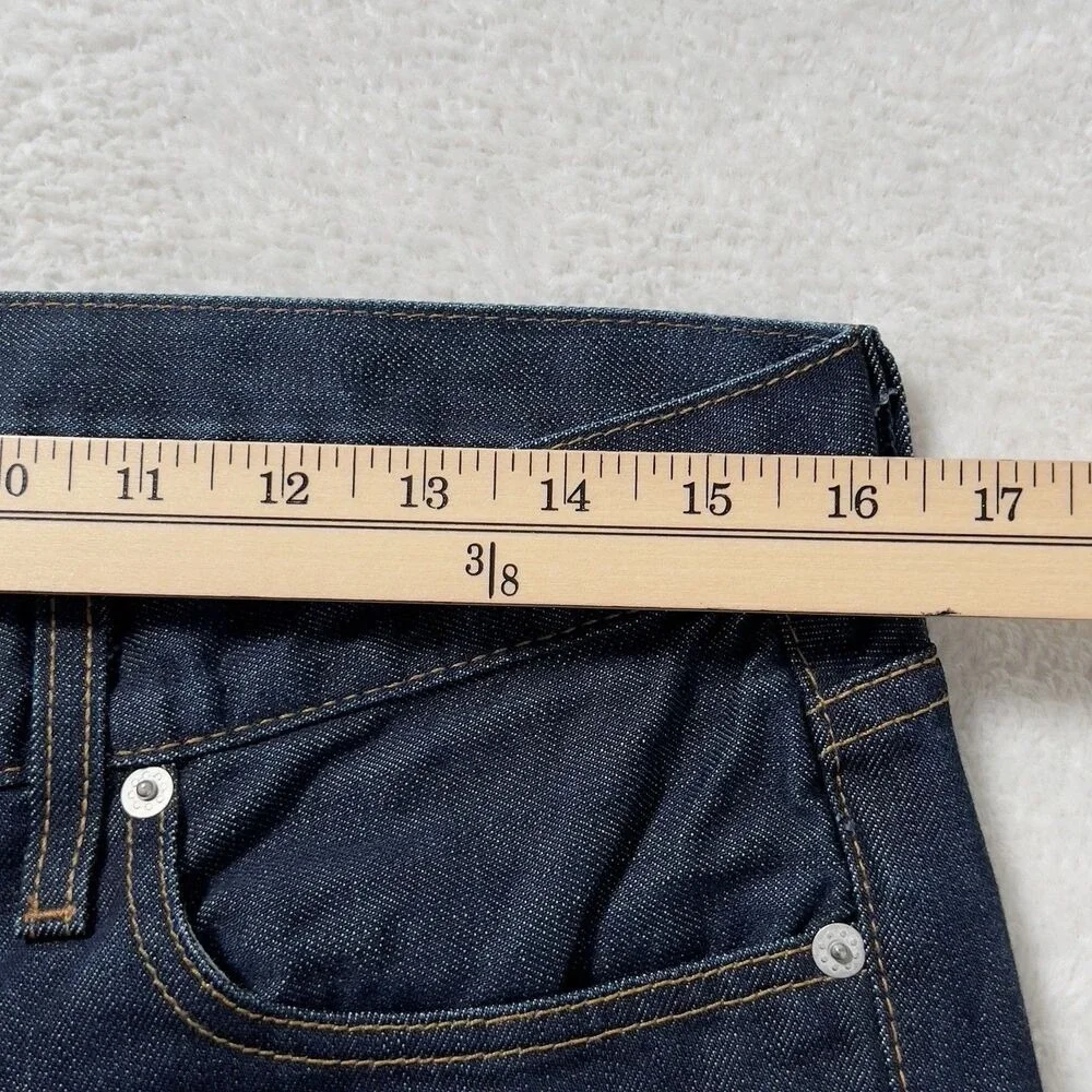 Bonobos White Oak Cone Denim Jeans Mens Sz 31x34 Straight Slim Leg USA Made DARK